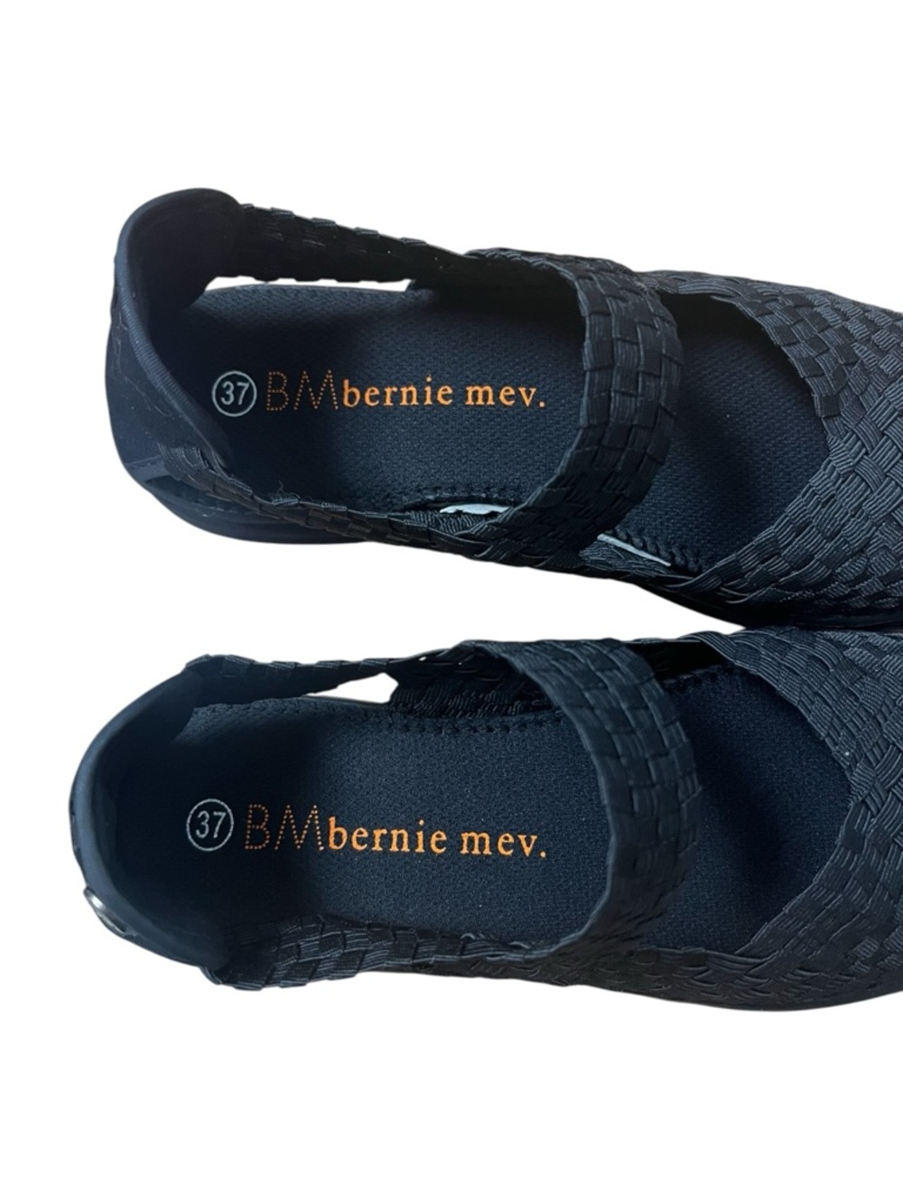 Bernie Mev Woven Peep Toe Strappy Comfort Sandals 6 Black Everyday Travel Casual - Picture 5 of 7
